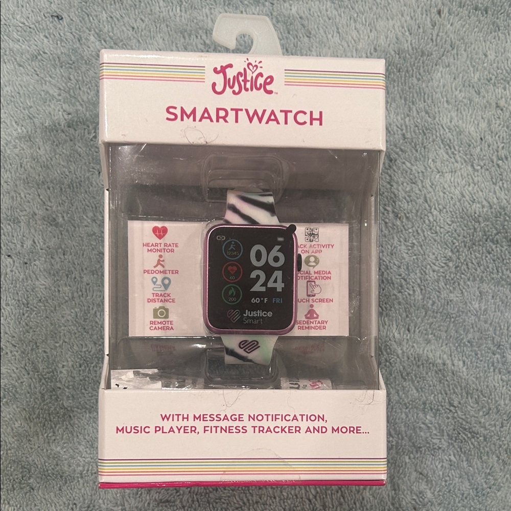 Justice Smartwatch - Black and Multicolor